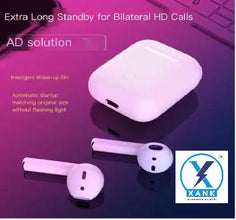 XANK TWS i12 Bluetooth Earphone with Portable Charging Case (White, True Wireless)